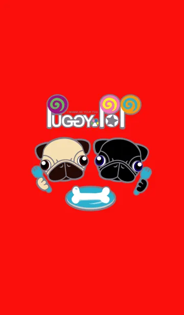 [LINE着せ替え] フォーンとブラックでパグ着せかえ！の画像1