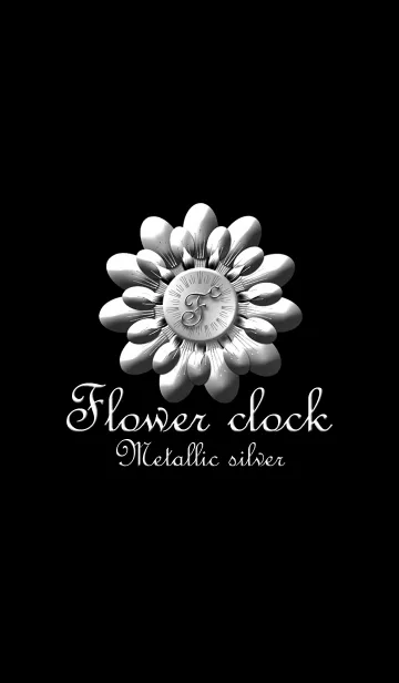[LINE着せ替え] Flower clock -Metallic silver-の画像1