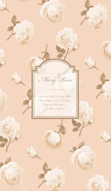 [LINE着せ替え] Mary Rose - Blossom Pink ＆ Ivory Whiteの画像1