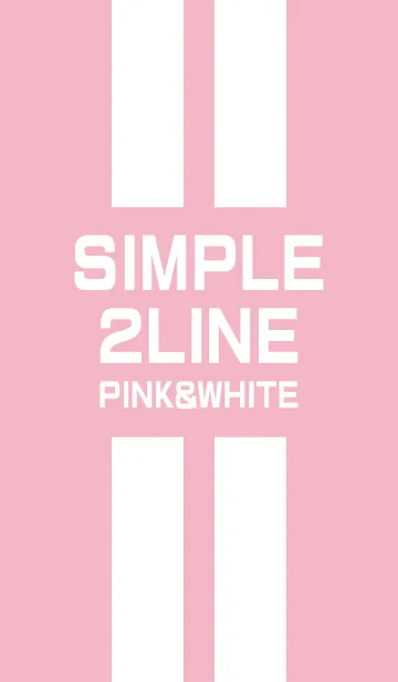[LINE着せ替え] ピンク＆ホワイトライン(シンプル)の画像1