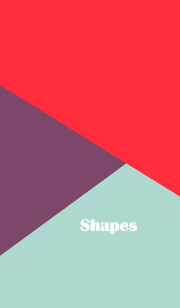 [LINE着せ替え] Shapes Red + purple + emerald Theme.の画像1