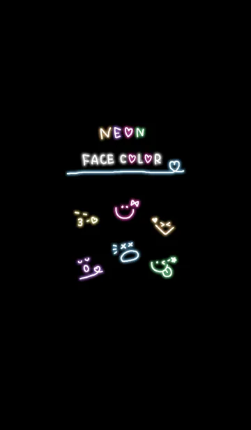 [LINE着せ替え] NEON FACE COLORの画像1