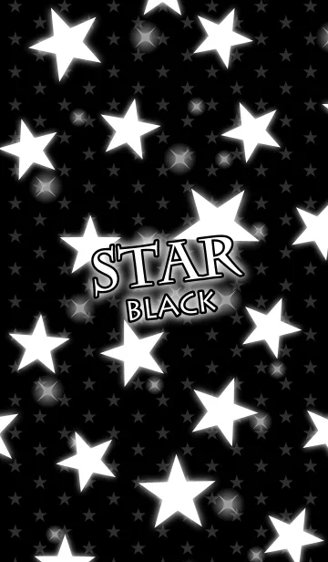 [LINE着せ替え] シンプルな星柄の着せかえ-黒-の画像1