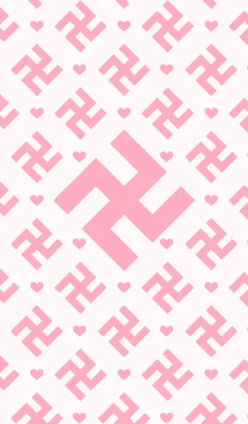 [LINE着せ替え] 卍 MANJI - PINK ＆ PASTEL - HEART ❤の画像1