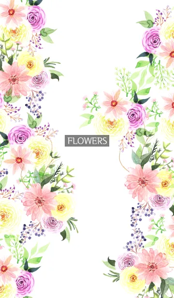 [LINE着せ替え] water color flowers_242の画像1