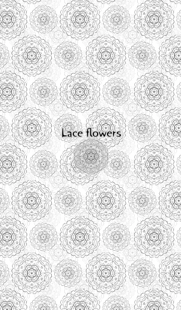 [LINE着せ替え] Lace flowersの画像1