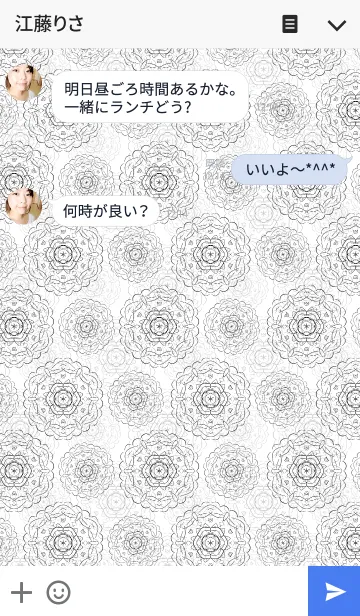 [LINE着せ替え] Lace flowersの画像3