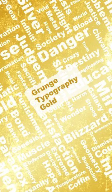 [LINE着せ替え] グランジタイポグラフィー ゴールドの画像1