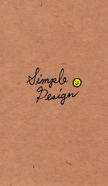 [LINE着せ替え] シンプルデザインスマイル-クラフト紙-の画像1