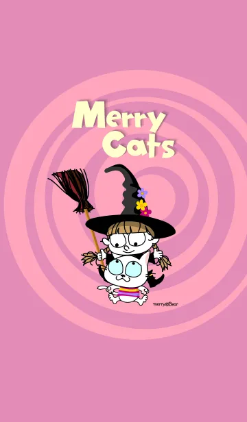 [LINE着せ替え] Merry Cats / メリー魔女 2の画像1