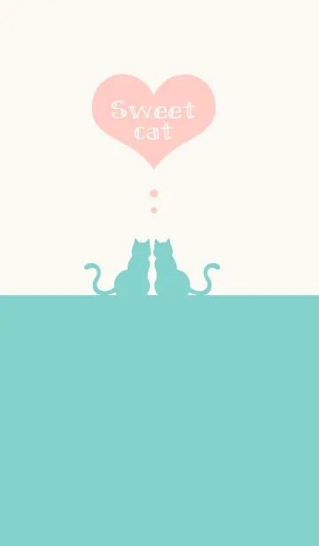 [LINE着せ替え] sweet cat 【beige＆green】の画像1