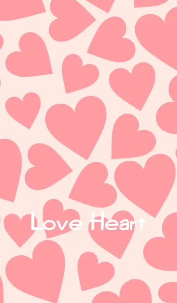 [LINE着せ替え] Love Heart -PINK＆BEIGE-の画像1