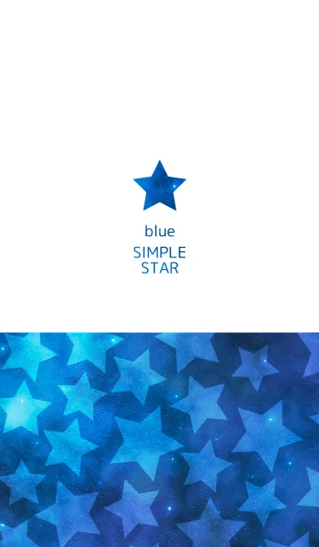 [LINE着せ替え] Simple star blueの画像1