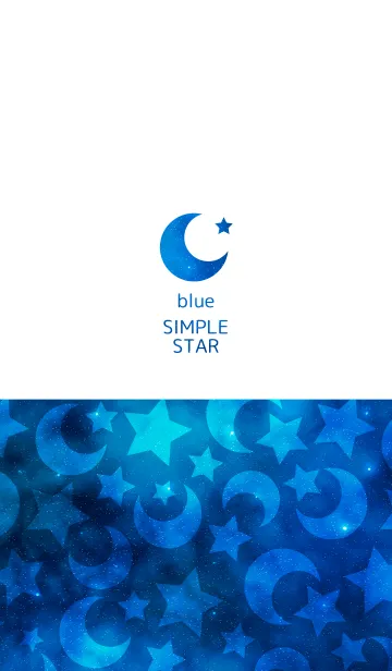 [LINE着せ替え] Simple moon blueの画像1