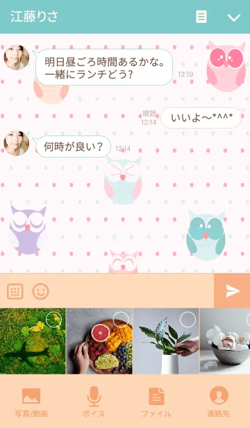 [LINE着せ替え] シンプルなベビーフクロウの画像4