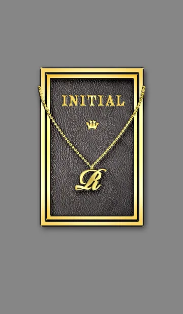 [LINE着せ替え] ゴールド R ☆ イニシャルの画像1