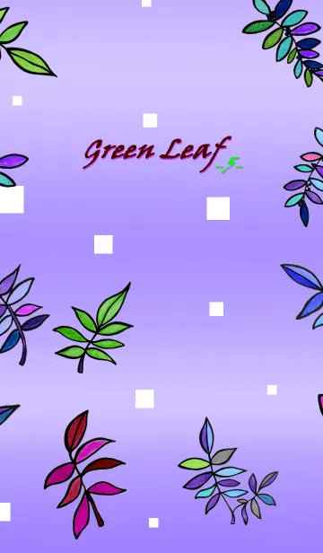 [LINE着せ替え] Green leaf-5- Purpleの画像1