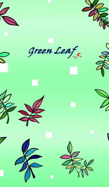 [LINE着せ替え] Green leaf-5- Pure Greenの画像1