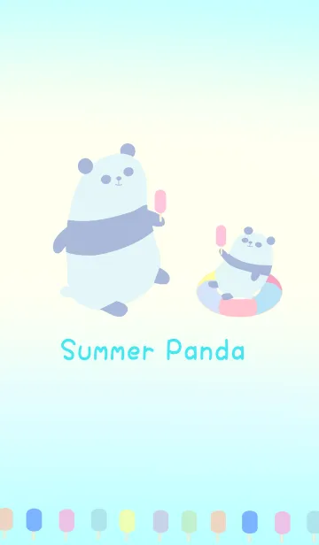 [LINE着せ替え] 夏パンダの画像1