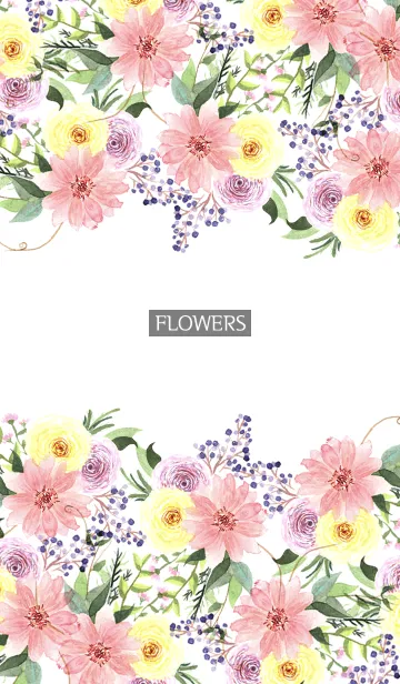 [LINE着せ替え] water color flowers_240の画像1