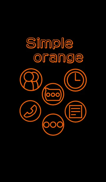 [LINE着せ替え] Simple orange！の画像1