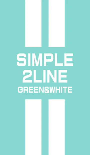 [LINE着せ替え] グリーン＆ホワイトライン(シンプル)の画像1