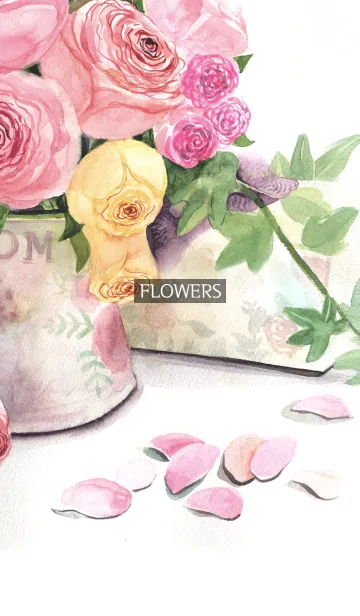 [LINE着せ替え] water color flowers_248の画像1