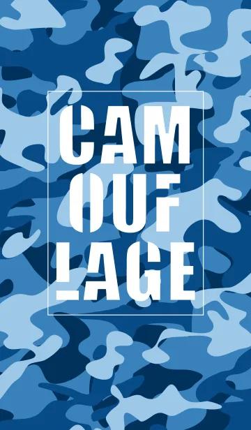 [LINE着せ替え] POP～迷彩柄～ 青ver.の画像1