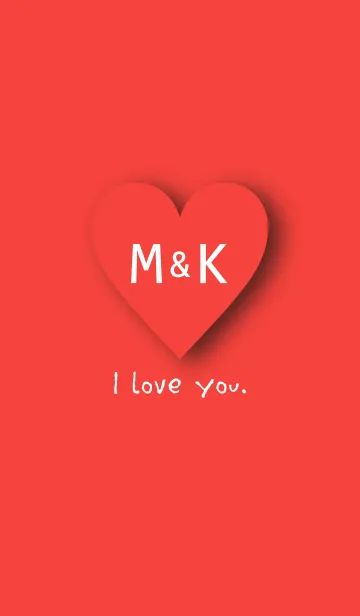 [LINE着せ替え] INITIAL -M＆K- I Love youの画像1