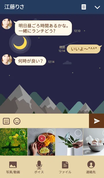 [LINE着せ替え] キャンプに行こう！-夜バージョン-の画像4