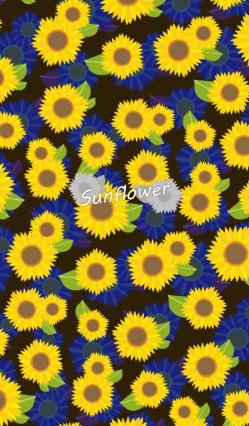 [LINE着せ替え] ひまわり -Yellow ＆ Blue-の画像1