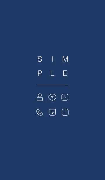 [LINE着せ替え] SIMPLE / ネイビーベージュの画像1