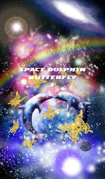 [LINE着せ替え] Space Dolphin Butterfly 1の画像1