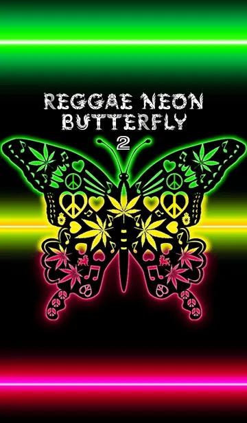 [LINE着せ替え] REGGAE NEON BUTTERFLY 2の画像1