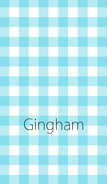 [LINE着せ替え] ギンガムチェック (Blue) by Pretty Poodleの画像1