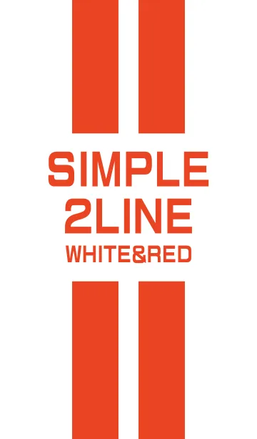 [LINE着せ替え] ホワイト＆レッドライン(シンプル)の画像1