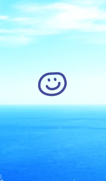 [LINE着せ替え] 自由 笑顔2-海-の画像1