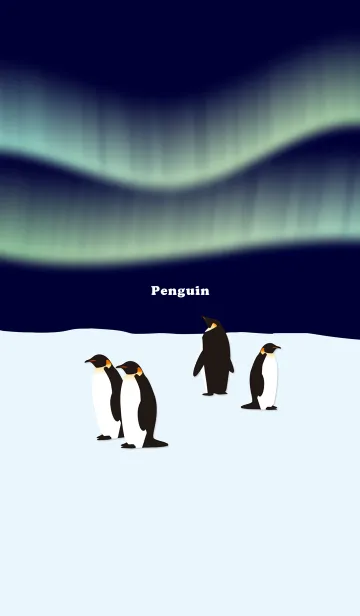 [LINE着せ替え] オーロラ <ペンギン>の画像1