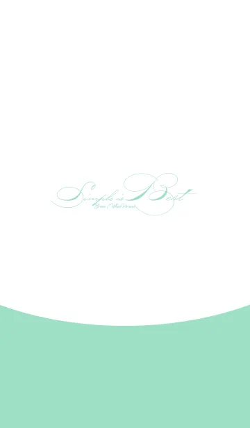 Simple is Best Green/Whiteの着せ替えメイン画像