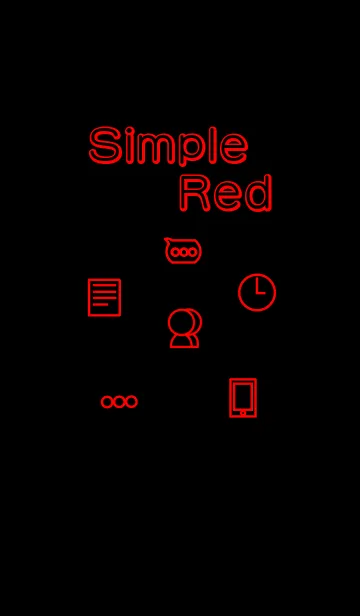 [LINE着せ替え] Simple red！の画像1