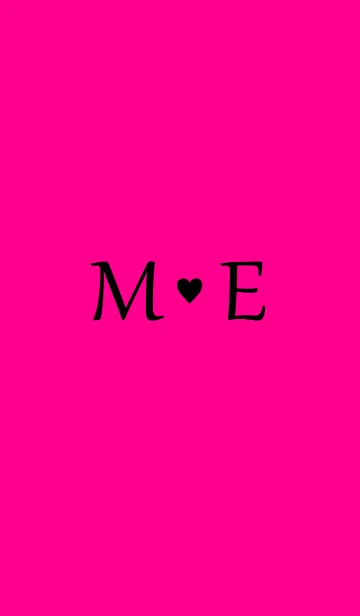 [LINE着せ替え] Initial "M ＆ E" Vivid pink ＆ black.の画像1
