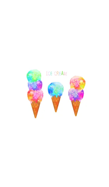 [LINE着せ替え] シンプル アイスクリームの画像1