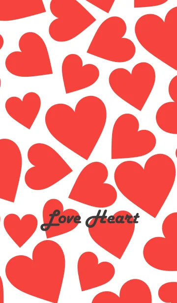 [LINE着せ替え] Love Heart -WHITE＆RED-の画像1