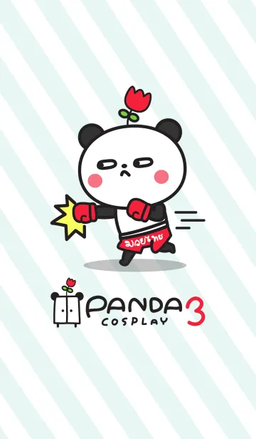 [LINE着せ替え] Panda Cosplay 3 "Boxing"の画像1