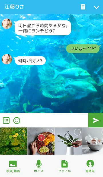 [LINE着せ替え] Marin light blueの画像4