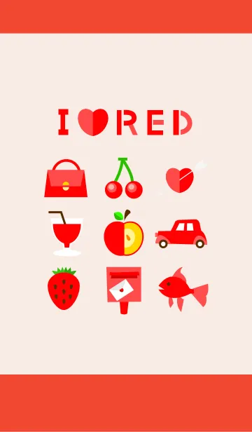 [LINE着せ替え] I LOVE RED COLORの画像1