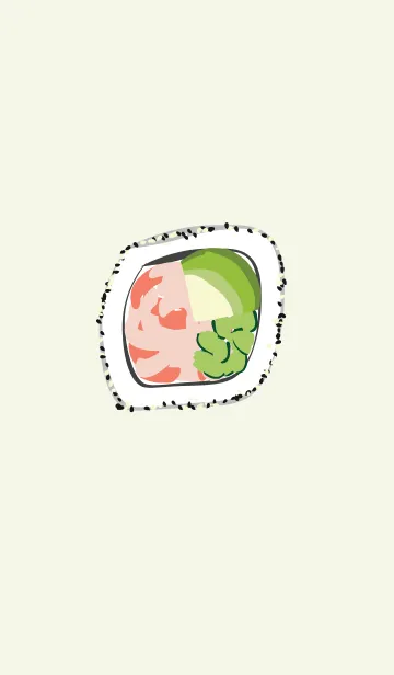 [LINE着せ替え] Yummy California Roll Sushi Green Whiteの画像1