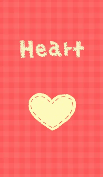 [LINE着せ替え] Heart in pink checkの画像1