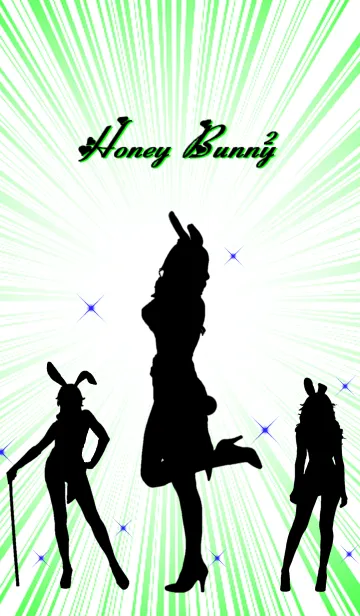 [LINE着せ替え] Honey Bunny-2-White＆Greenの画像1