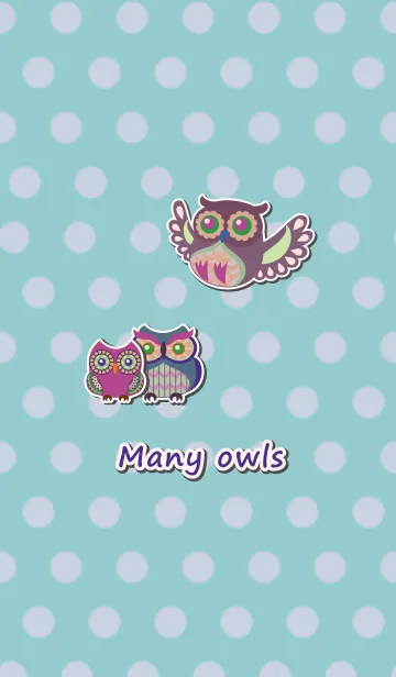 [LINE着せ替え] Many Owlsの画像1